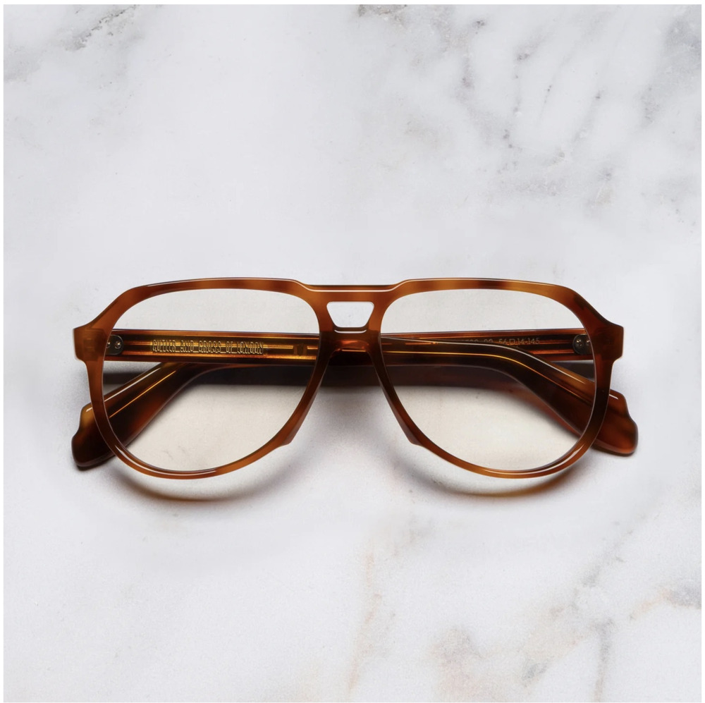 NWOT Unisex Cutler and Gross 9782 Aviator Optical Frames Tortoise Wide